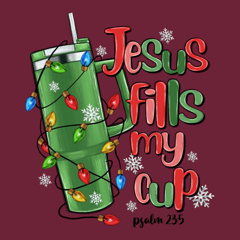 Jesus Fills My Cup Psalm 25 5 Long Sleeve Tee by MaliasSmallBusiness | Teevron