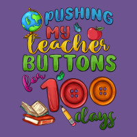 Pushing My Teacher Buttons For 100 Days Vintage Tee | Teevron