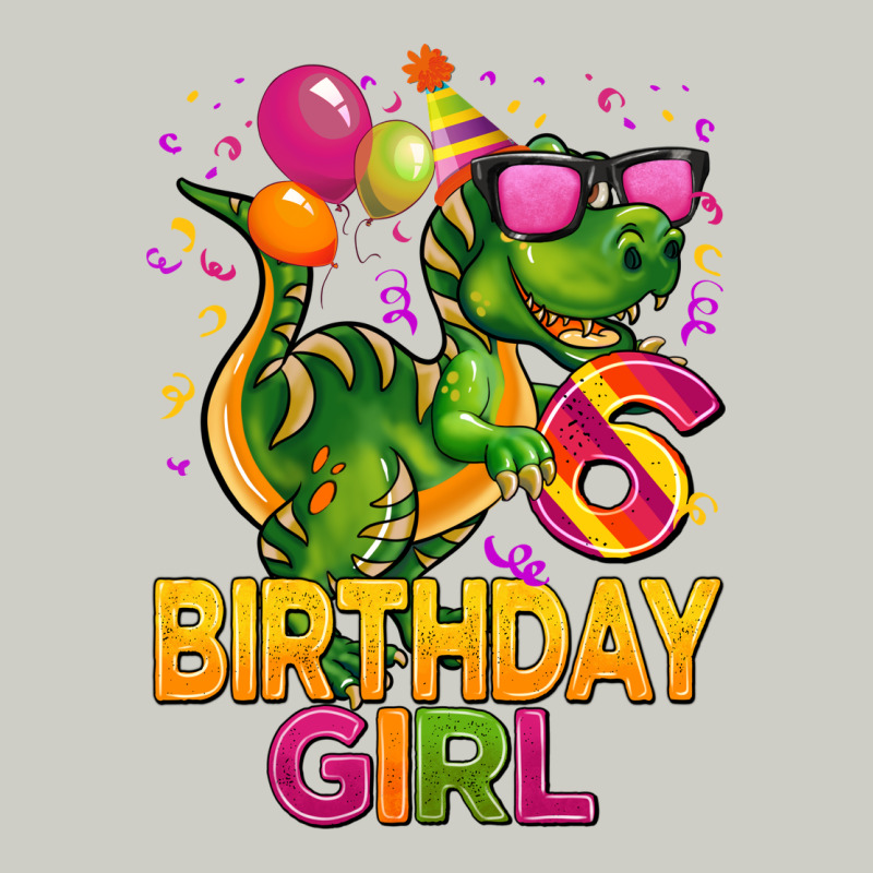 6th Birthday Girl T Rex Pink Heavyweight Hoodie by CowGirlArtShop | Teevron