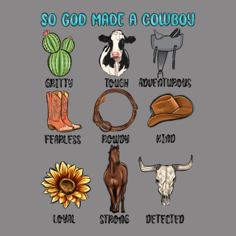 So God Made A Cowboy Vintage Tee by MaliasSmallBusiness | Teevron