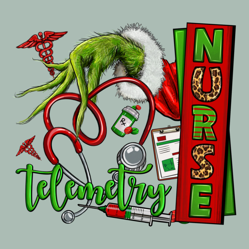 Grinch Hand Telemetry Nurse Classic Tee by NancyCooperArtShop | Teevron