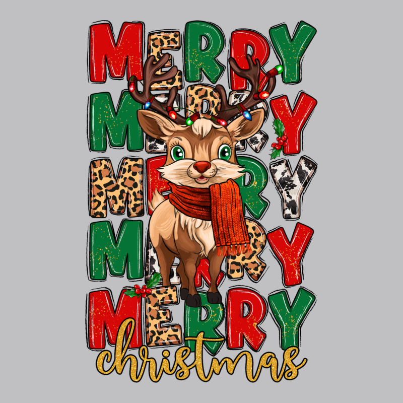 Merry Christmas Reindeer Long Sleeve Tee by MaliasSmallBusiness | Teevron