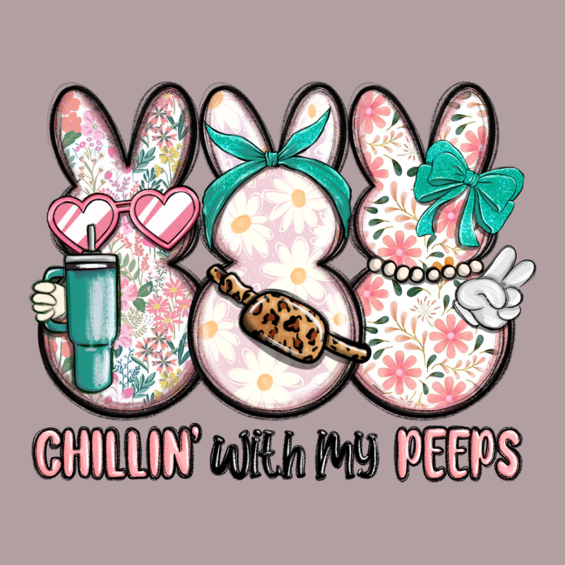 Easter Chilling With My Peeps Bunny Vintage Hoodie by MaliasSmallBusiness | Teevron