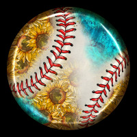 Baseball With Sunflower Round Earrings Urban Hoodie | Teevron