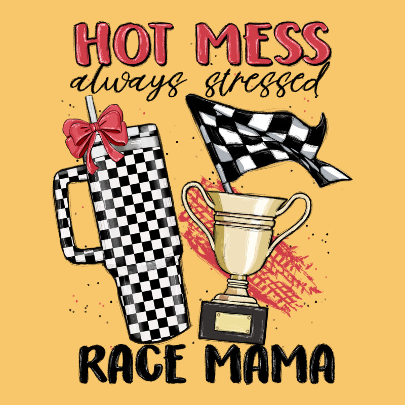 Hot Mess Always Stressed Race Mama Vintage Hoodie by MaliasSmallBusiness | Teevron