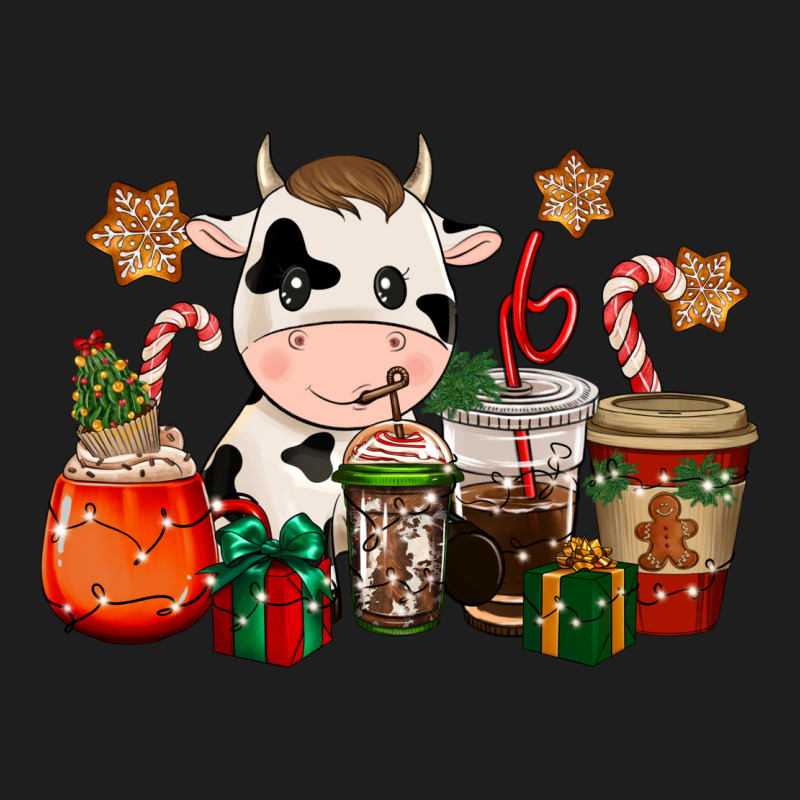 Cow Coffee Cups Christmas Heavyweight Hoodie by CowGirlArtShop | Teevron