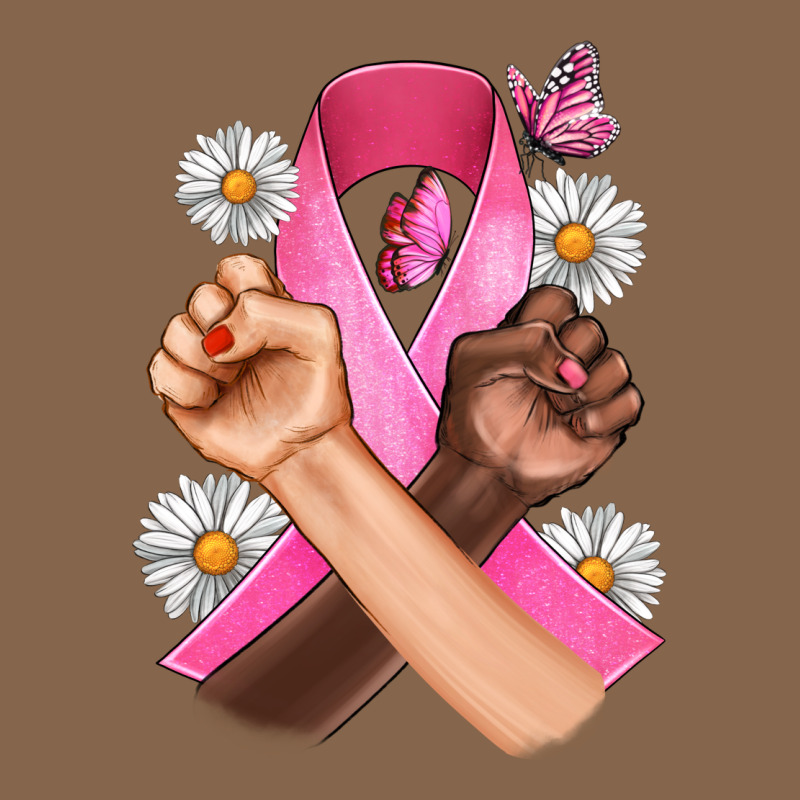 Breast Cancer Fist Daisy Butterfly Premium Tee by Artiststas | Teevron