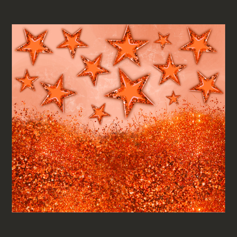 Orange Glitter Star Heavy Core Tee by JahusDesignShop | Teevron