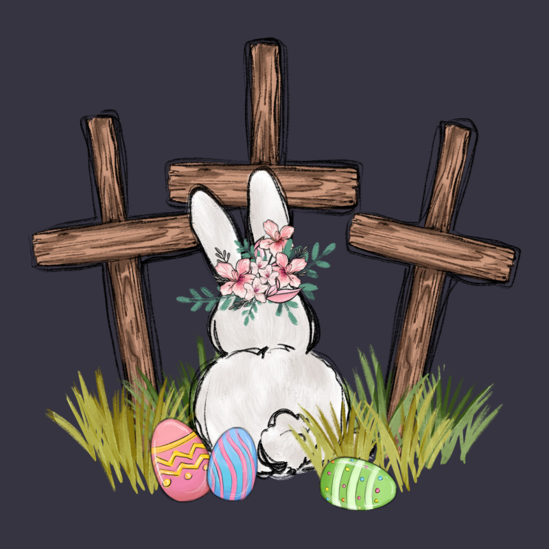 Floral Watercolor Easter Bunny Cross Vintage Hoodie by MaliasSmallBusiness | Teevron