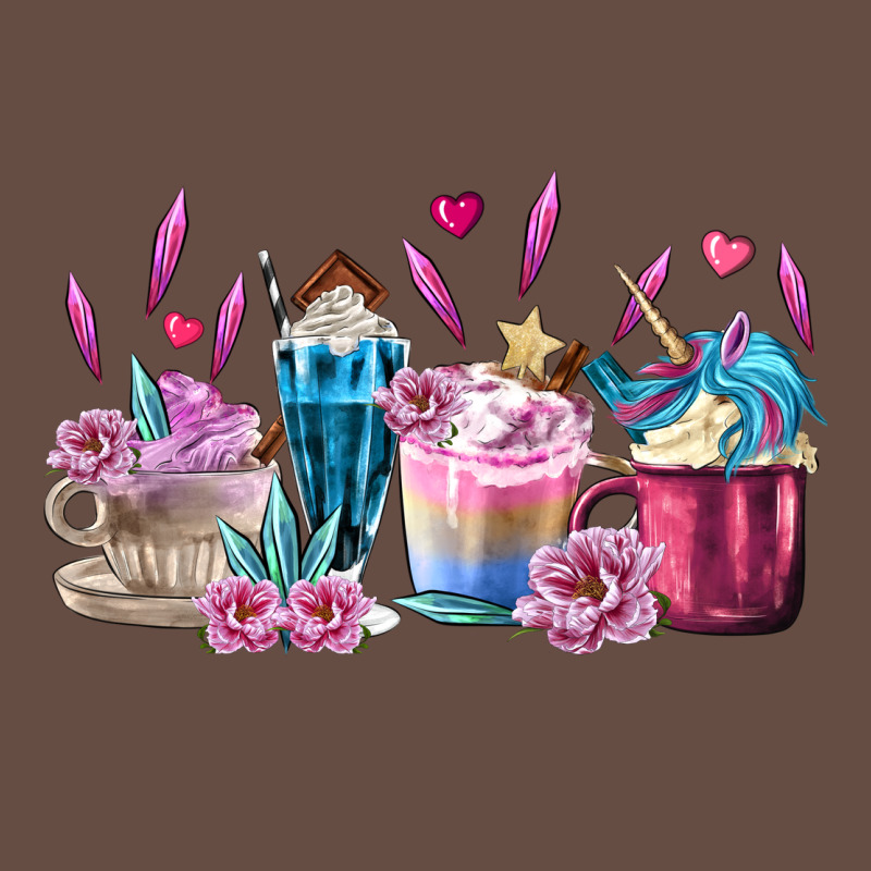 Unicorn Coffee Cups Long Sleeve Tee by MaliasSmallBusiness | Teevron