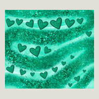 Green Glitter Heart Heavy Core Tee | Teevron