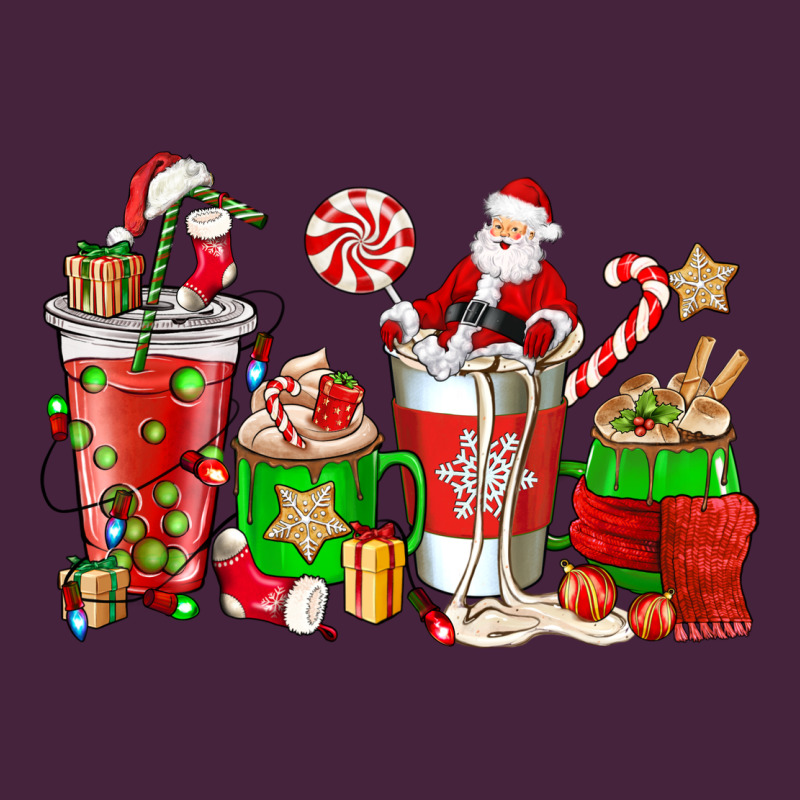 Santa Coffee Cups Long Sleeve Tee by NancyCooperArtShop | Teevron