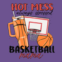 Hot Mess Always Stressed Basketball Mama Vintage Tee | Teevron