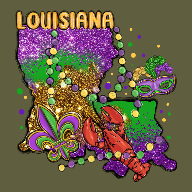 Mardi Gras Louisiana Map Vintage Tee by MaliasSmallBusiness | Teevron