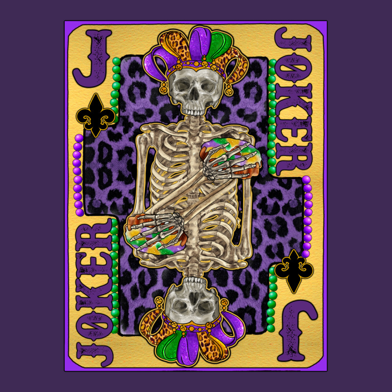 Joker Mardi Gras Skeleton Premium Hoodie by CowGirlArtShop | Teevron