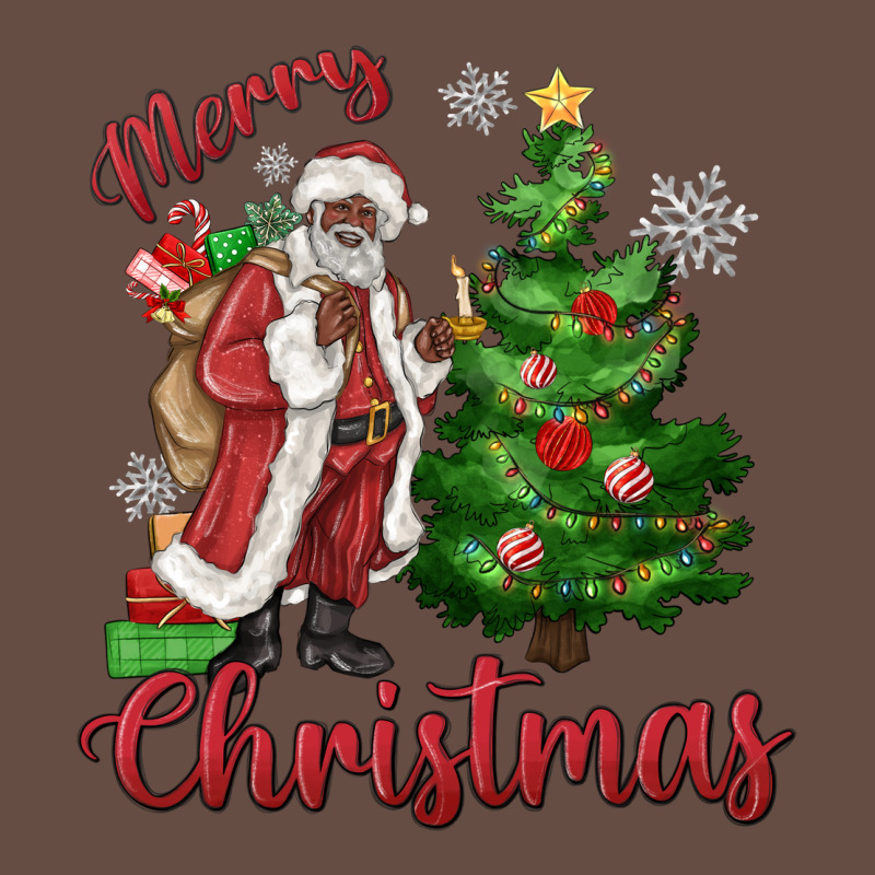 Merry Christmas Black Santa Long Sleeve Tee by MaliasSmallBusiness | Teevron