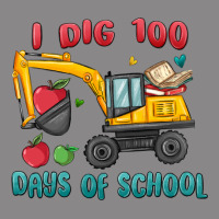 I Dig 100 Days Of School Excavator Vintage Tee | Teevron