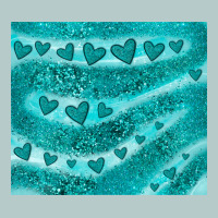 Turquoise Glitter Heart Heavy Core Tee | Teevron