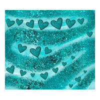 turquoise glitter heart | Teevron