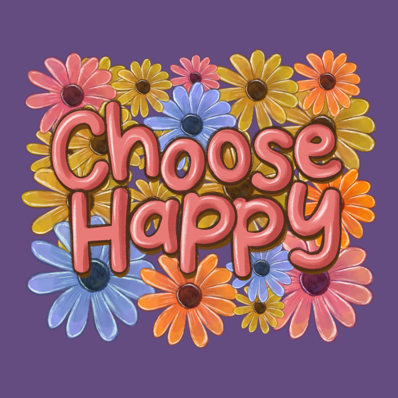 Choose Happy Vintage Hoodie by MaliasSmallBusiness | Teevron