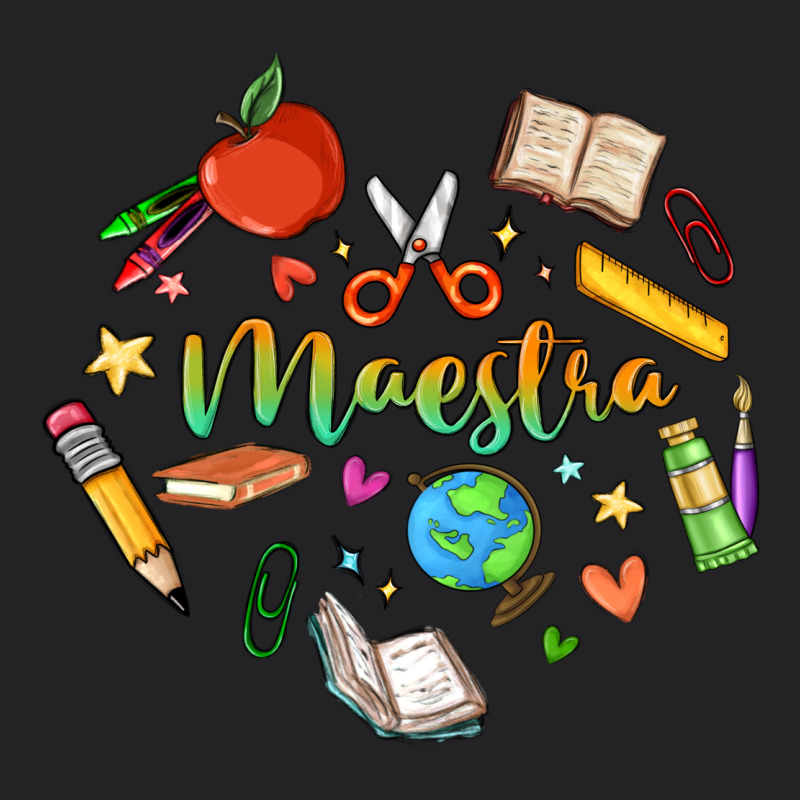 Maestra Teacher Heart Doodle Vintage Tee by MaliasSmallBusiness | Teevron