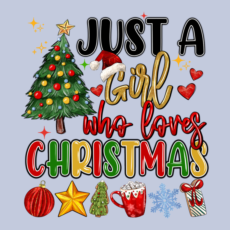 Just A Girl Who Loves Christmas Long Sleeve Tee by MaliasSmallBusiness | Teevron
