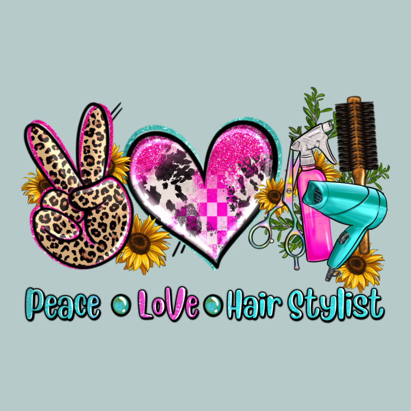 Peace Love Hair Stylist Heavy Core Tee by AdoDesignShop | Teevron