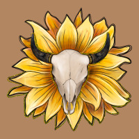 Sunflower Bull Skull Long Sleeve Tee | Teevron