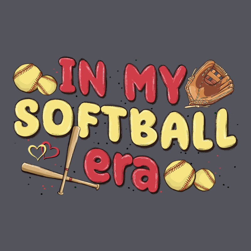 In My Softball Era Vintage Hoodie by MaliasSmallBusiness | Teevron