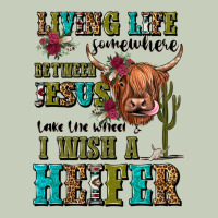 Living Life Somewhere Between Jesus Take The Wheel Ladies Tee | Teevron