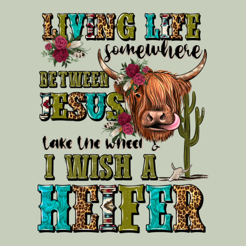Living Life Somewhere Between Jesus Take The Wheel Ladies Tee by JahusDesignShop | Teevron