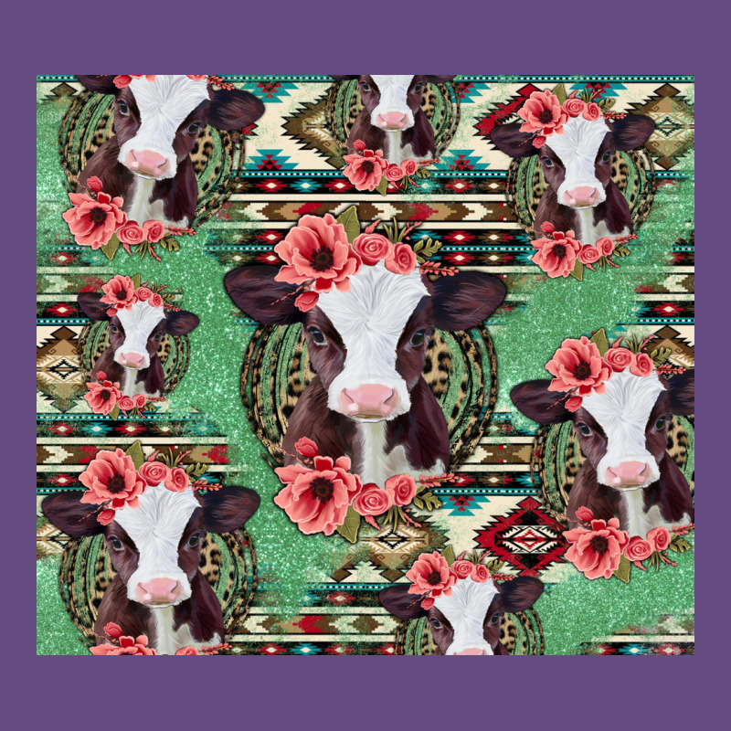 Baby Cow Floral Aztec Tumbler Vintage Hoodie by Jasminsmagicworld | Teevron