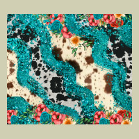 Turquoise Glitter Cowhide Heavy Core Tee | Teevron