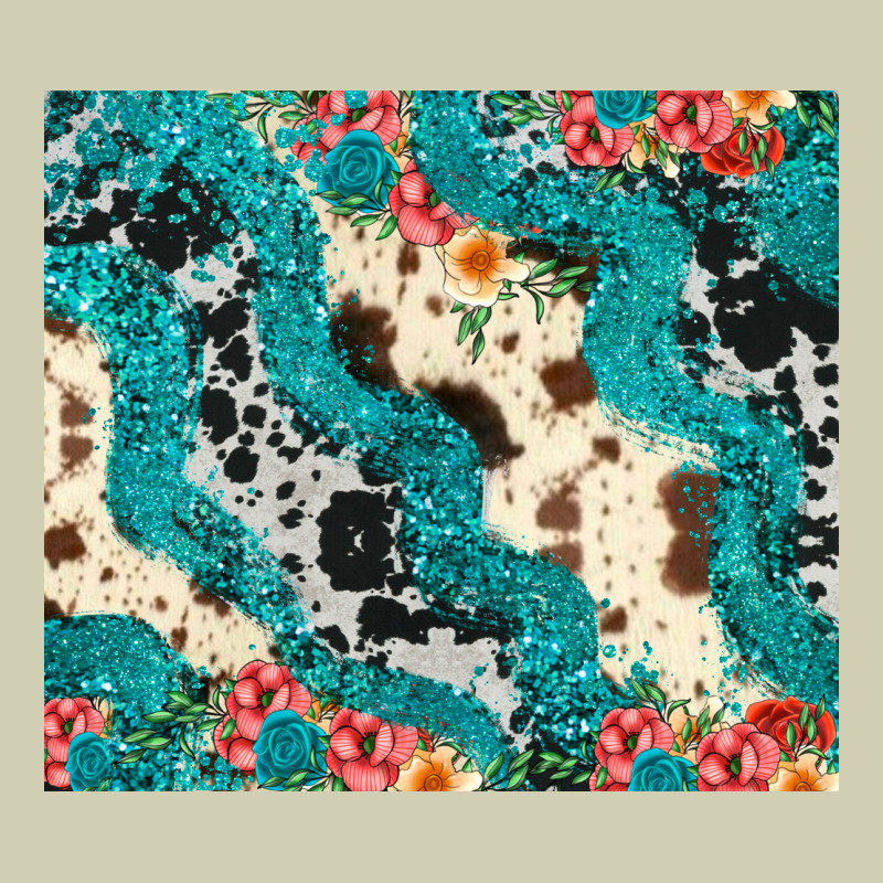 Turquoise Glitter Cowhide Heavy Core Tee by JahusDesignShop | Teevron