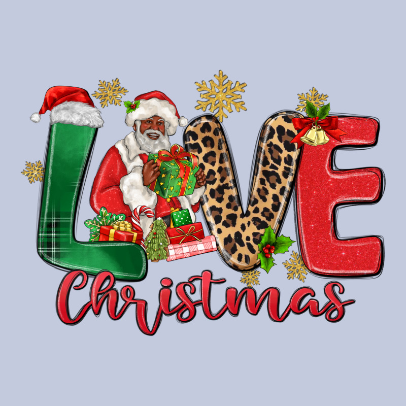 Love Christmas Black Santa Long Sleeve Tee by MaliasSmallBusiness | Teevron