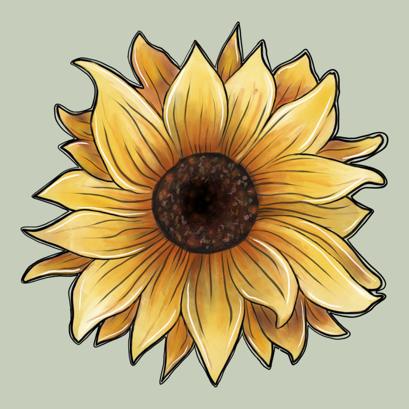Watercolor Sunflower Long Sleeve Tee by JahusDesignShop | Teevron