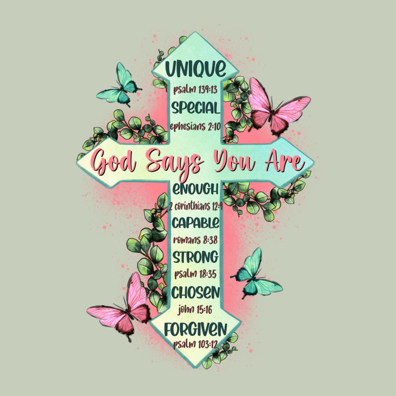 God Says You Are Cross Ladies Tee by JahusDesignShop | Teevron