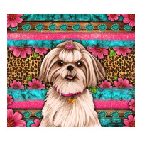 Shih Tzu Floral Tumbler Premium Tee | Teevron