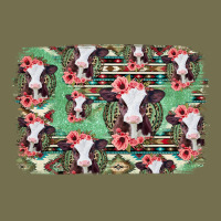 Baby Cow Floral Aztec Background Vintage Hoodie | Teevron