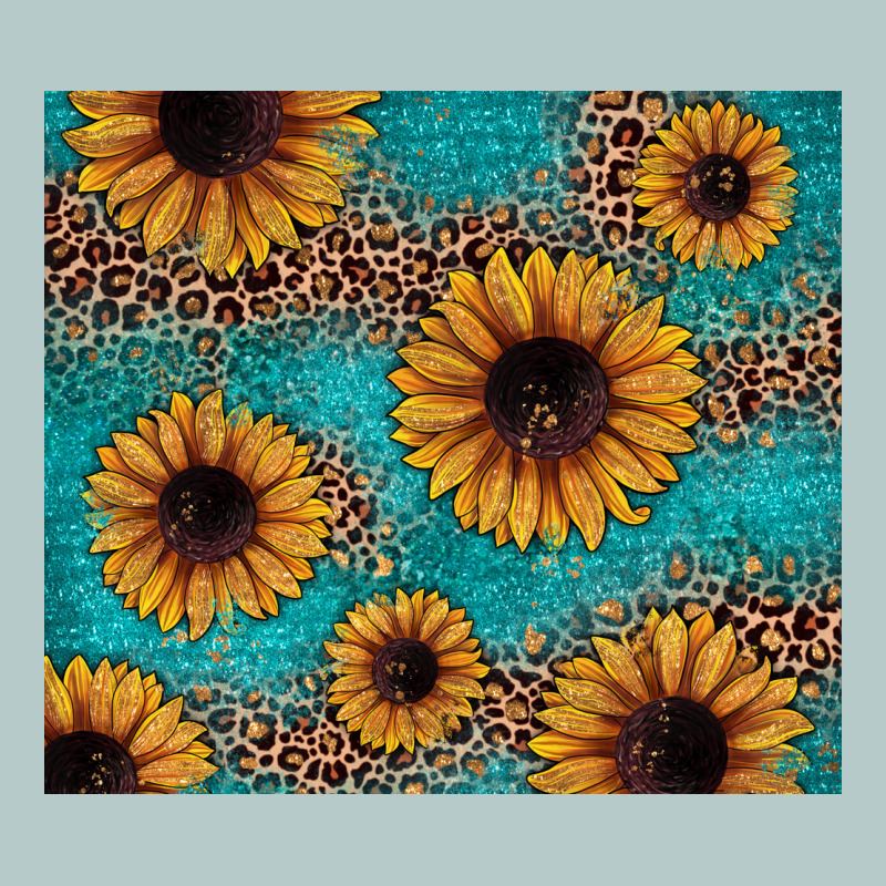 Sunflower Turquoise Glitter Heavy Core Tee by JahusDesignShop | Teevron