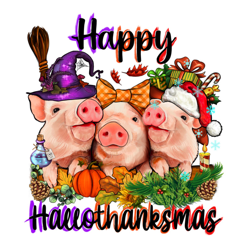 Happy Hallothanksmas Pigs Classic Tee by NancyCooperArtShop | Teevron