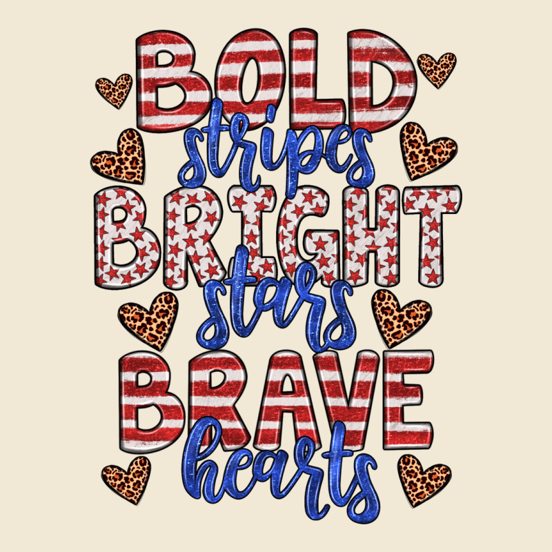 Bold Stripes Bright Stars Brave Hearts Premium Tee by JahusDesignShop | Teevron