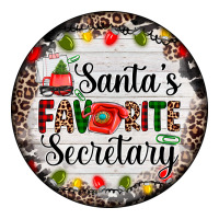 christmas santas favorite secretary    light | Teevron
