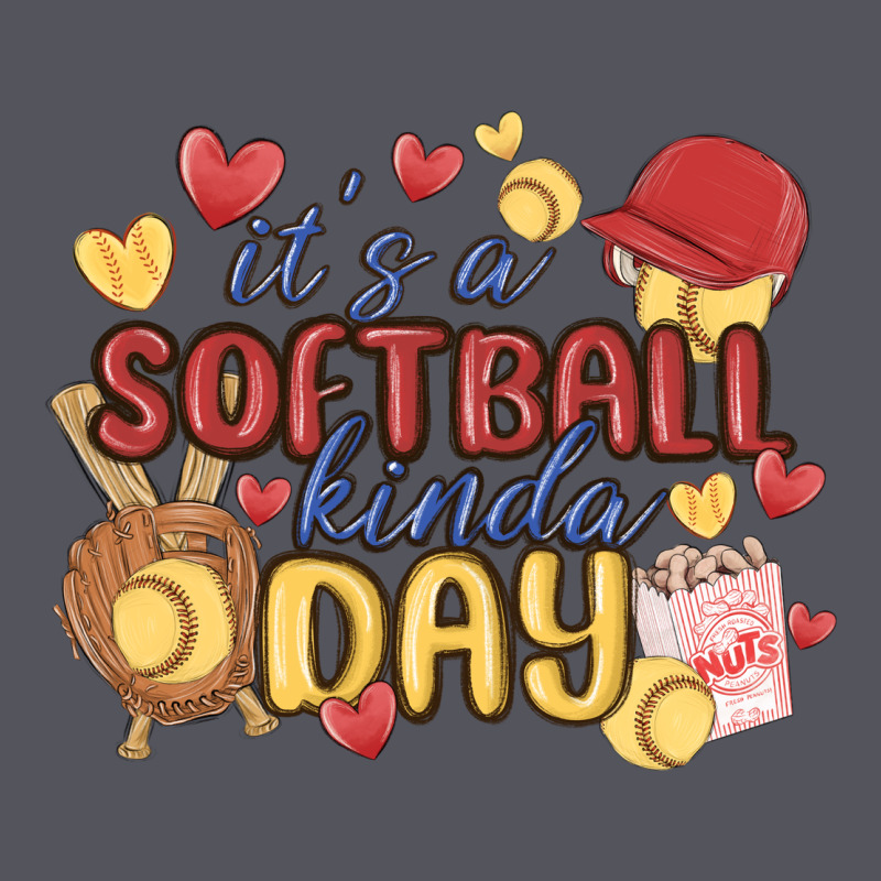It's A Softball Kinda Day Vintage Hoodie by MaliasSmallBusiness | Teevron