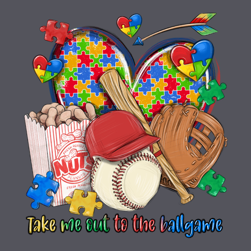 Take Me Out To The Ballgame  Autism Baseball Vintage Hoodie by MaliasSmallBusiness | Teevron