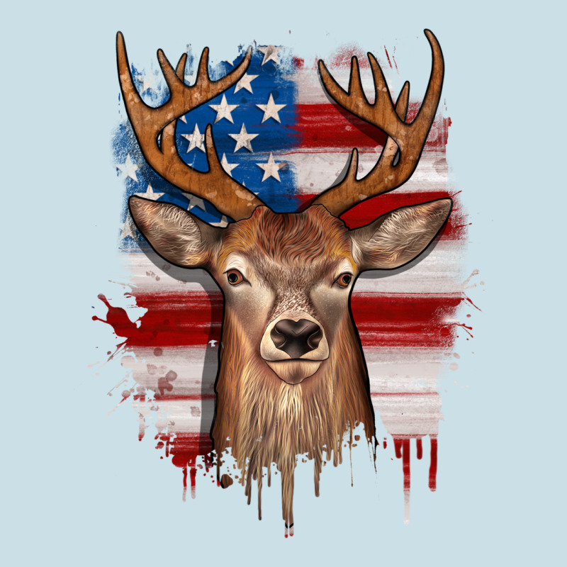 Deer American Flag Ladies Tee by JahusDesignShop | Teevron