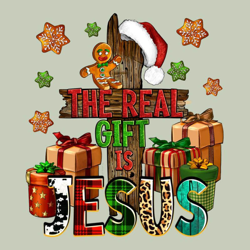 The Real Gift Is Jesus Long Sleeve Tee by NancyCooperArtShop | Teevron