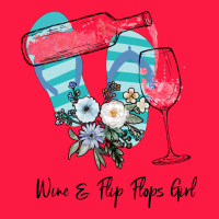 Wine Flip Flops Girl Zipper Hoodie | Teevron