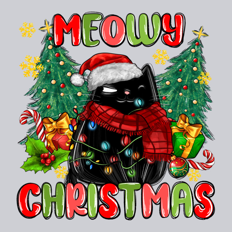 Meowy Christmas Black Cat Heavyweight Sweatshirt by MaliasSmallBusiness | Teevron