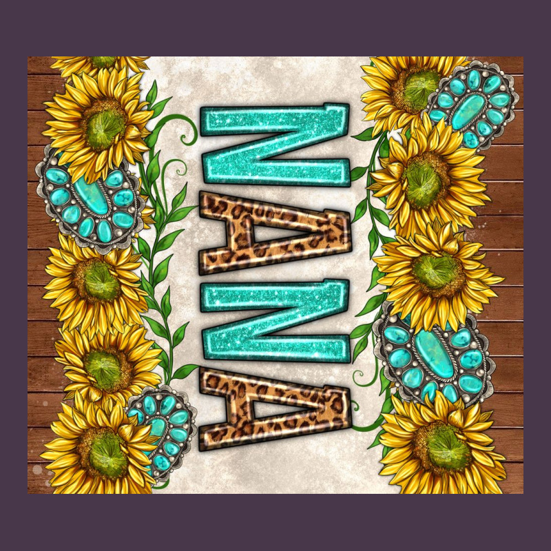 Nana Sunflowers And Turquoise Gemstones Heavyweight Hoodie by TumblerDesignByShophia | Teevron